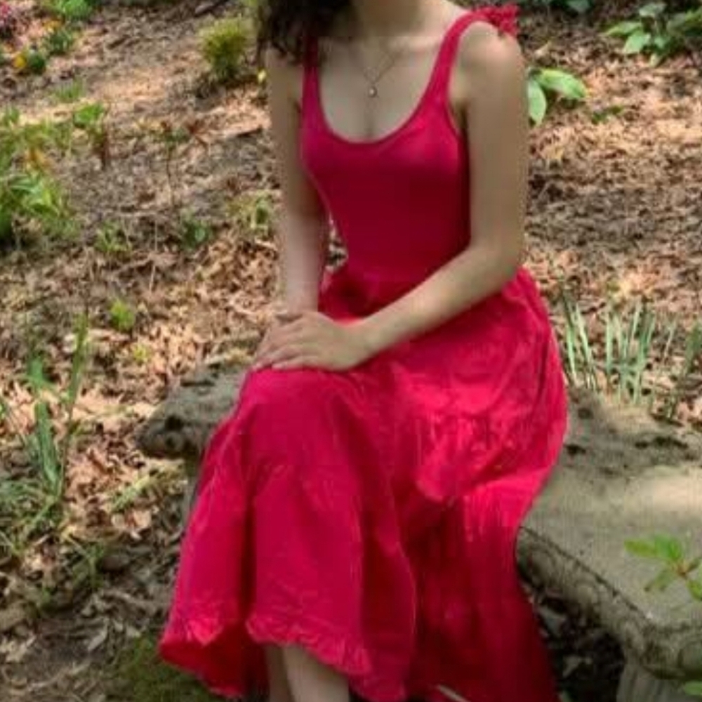 Elegant Red Sleeveless Dress